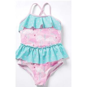 Matilda Jane Island Party Girls Flamingo Swim Swimsuit Size 6 New One Piece